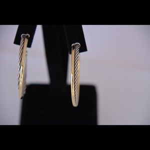 David Yurman Medium/Large Crossover Hoops
